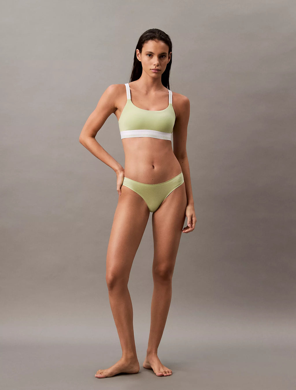 Icon Modal Mesh Lightly Lined Bralette + Thong (Calvin Klein)