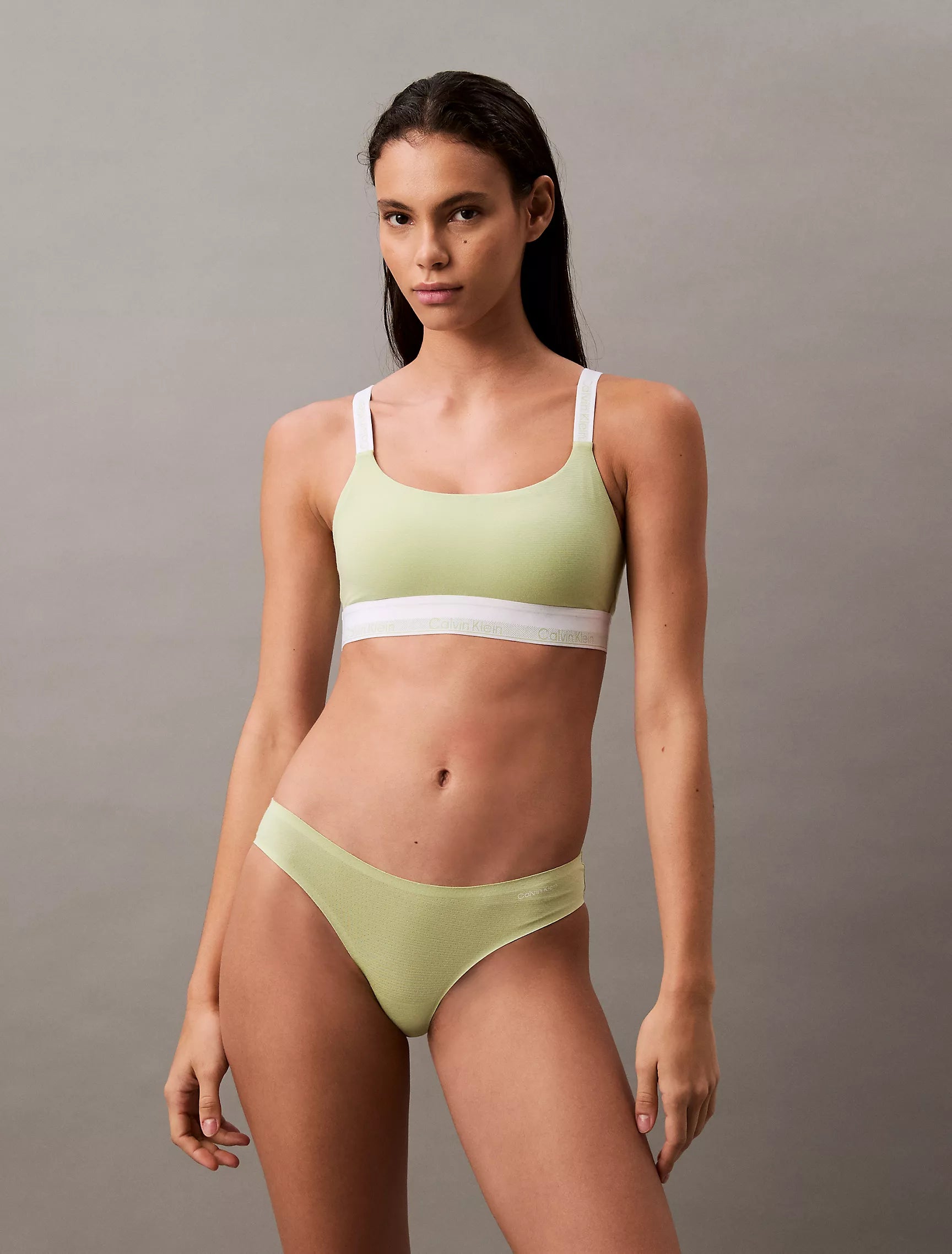 Icon Modal Mesh Lightly Lined Bralette + Thong (Calvin Klein)