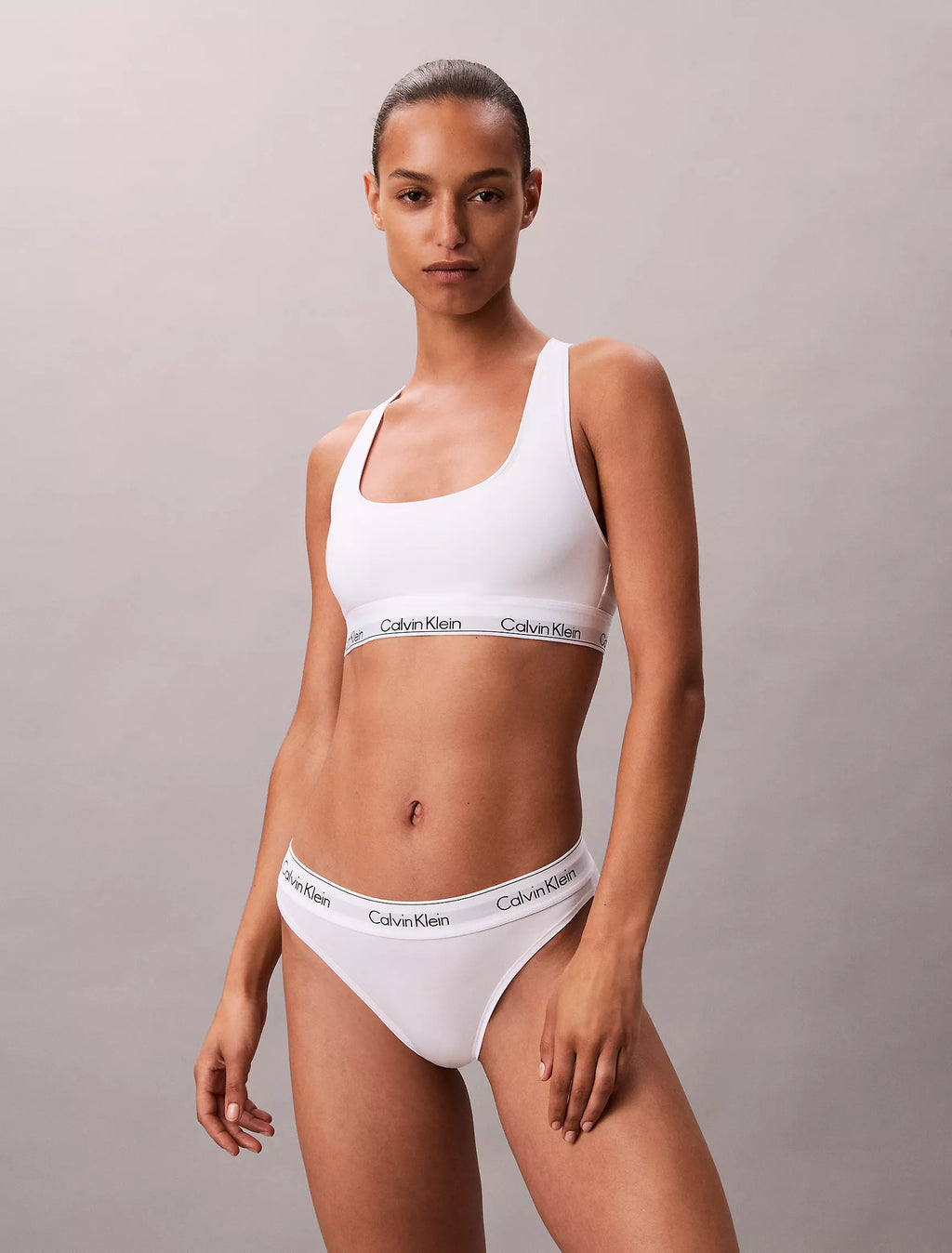 Icon Cotton Modal Unlined Bralette + Thong (Calvin Klein)