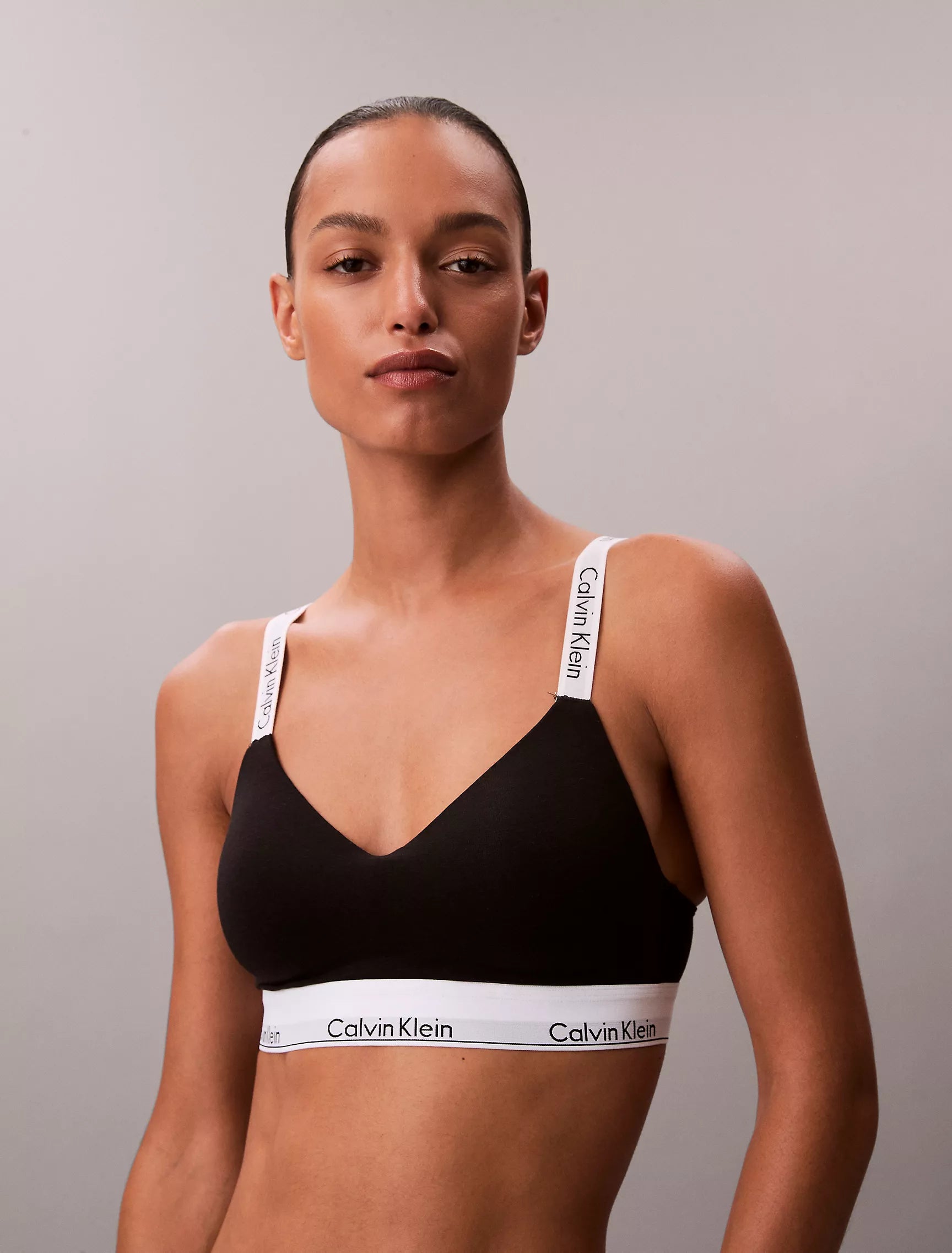 Icon Cotton Modal Lightly Lined Bralette + Thong (Calvin Klein)